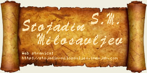 Stojadin Milosavljev vizit kartica
